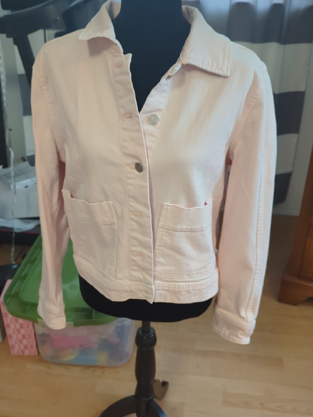 Maurices Blush Pink Button-Front Jean Jacket